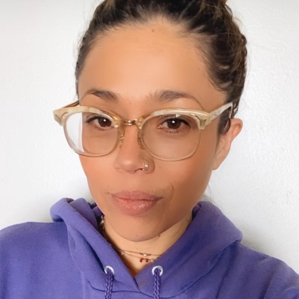 Shuron Model Nusir Bouquet Cream Tone Vintage Eyeglasses 1970's